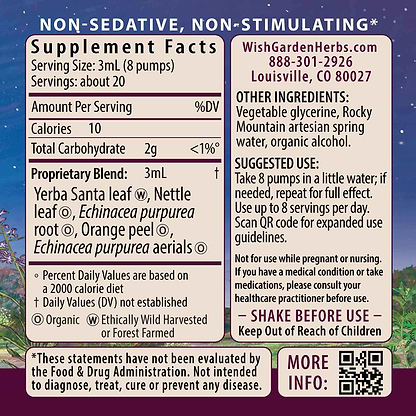 Kick-Ass Allergy Seasonal Rescue Ingredients & Supplement Facts