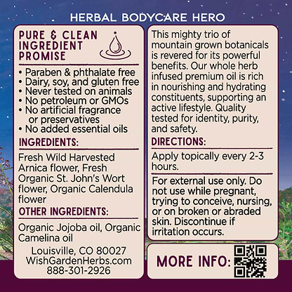 Restorative Oil - Arnica, St. John's Wort & Calendula 2oz Pump