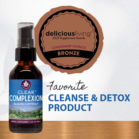 Clear Complexion Blemish Control wins 'delicious living' award badge