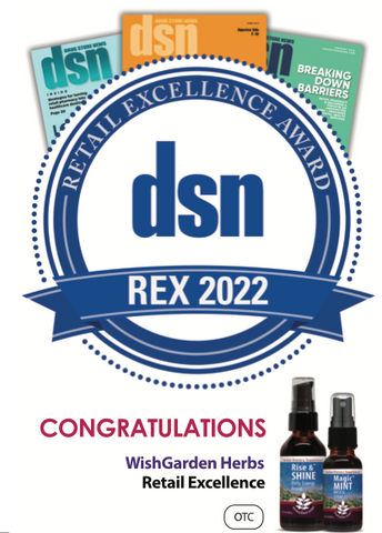 Drug Store News Retail Excellence Award 2022 for WishGarden Herbs