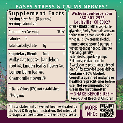 Stress Release Tension Tamer for Pregnancy Ingredients & Supplement Facts