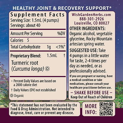 Turmeric Ingredients & Supplement Facts
